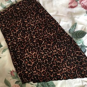 VINTAGE REWORKED CHEETAH PRINT ASYMMETRICAL SKIRT